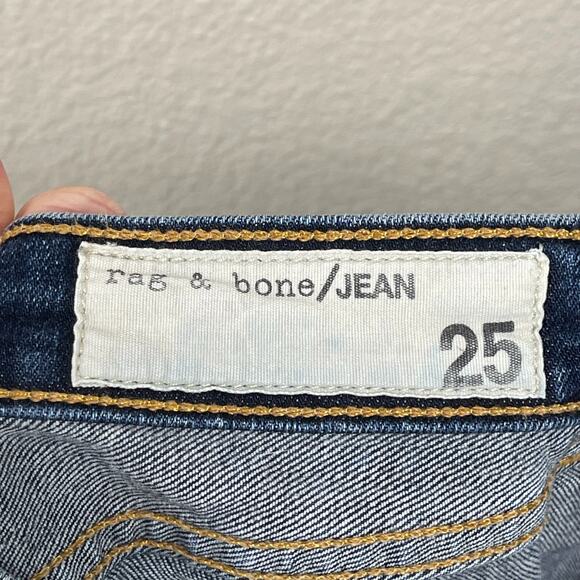 Rag & Bone Skinny Jeans Heritage Wash Size 25 Classic Low Rise 5 Pockets - Picture 4 of 15
